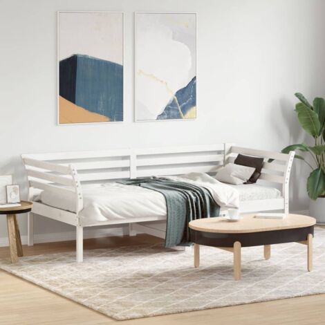 Lit de jour sans matelas-Canapé-lit blanc 90x190 cm bois de pin massif 230588