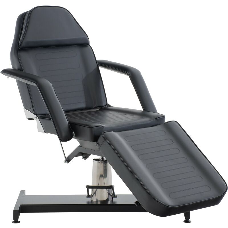 Fauteuil cosmétique Lit professionnel hydraulique ajustable Inclinable Noir
