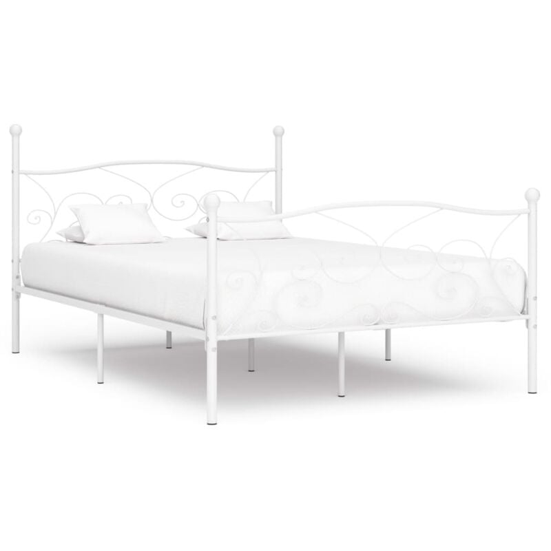 Vidaxl - Cadre de lit sans matelas avec sommier à lattes métal 140x200cm