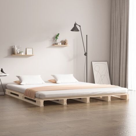 Lit de palette-Cadre de lit 160x200 cm bois de pin massif 637178