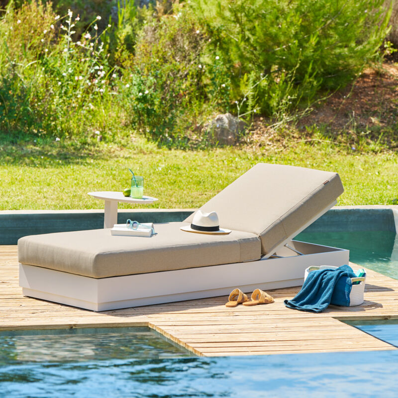 Hesperide - Lit de piscine Allure avoine polyester et aluminium - Hespéride