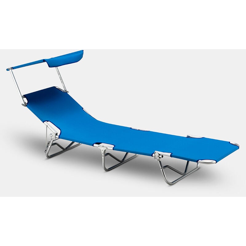 Beach And Garden Design - Bain de soleil pliant transat chaise longue pare-soleil Verona Lux