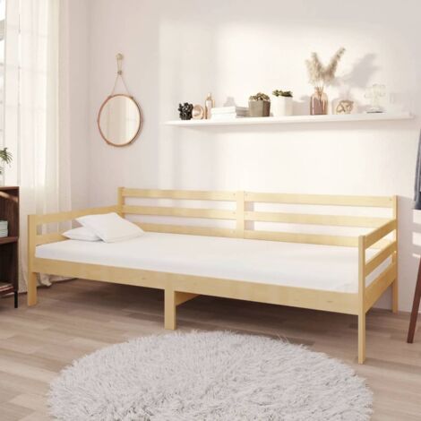 Lit de repos avec matelas，Meuble de Chambre à Coucher，Lit simple 90x200 cm Bois de pin massif XZZZ354533