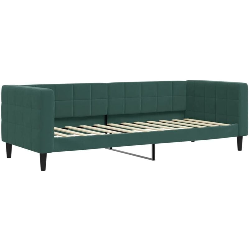 Vidaxl - Lit de repos sans matelas vert foncé 80x200 cm velours
