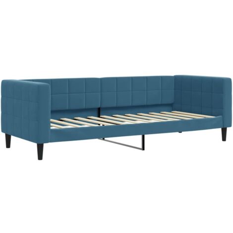 Lit de repos bleu 80x200 velours