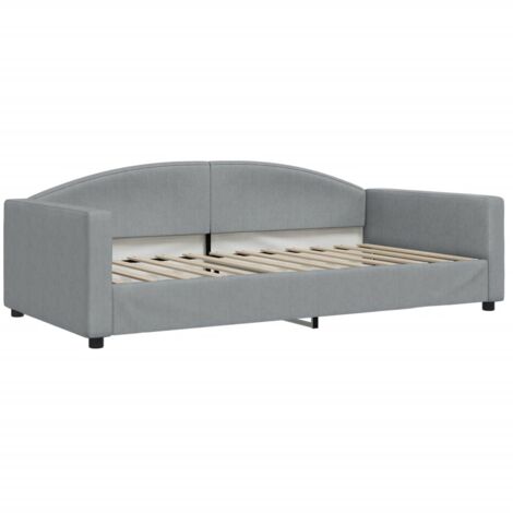 Lit de repos gris clair 100x200 tissu