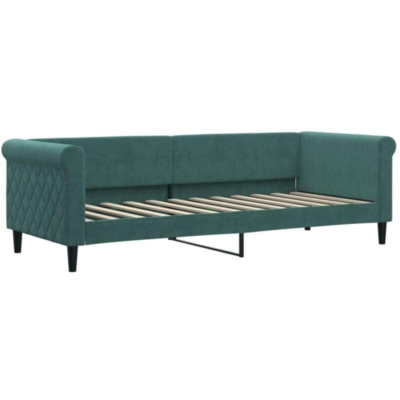 Vidaxl - Lit de repos sans matelas vert foncé 80x200 cm velours
