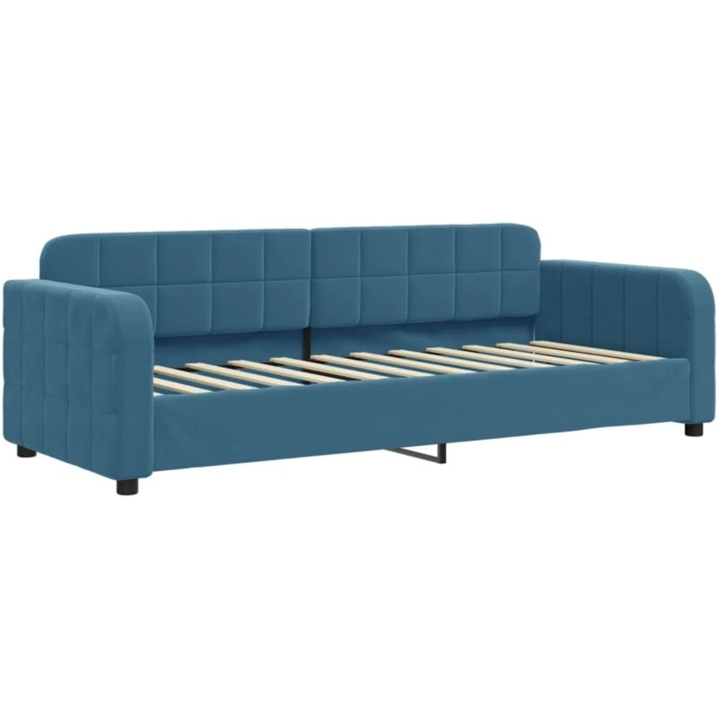 Vidaxl - Lit de repos sans matelas bleu 80x200 cm velours
