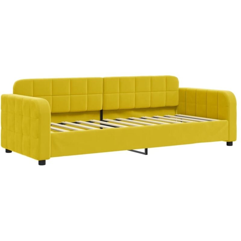 Vidaxl - Lit de repos sans matelas jaune 80x200 cm velours