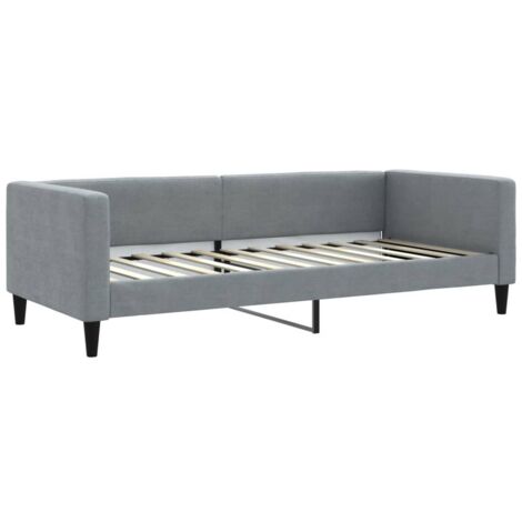 Lit de repos gris clair 90x200 Tissu