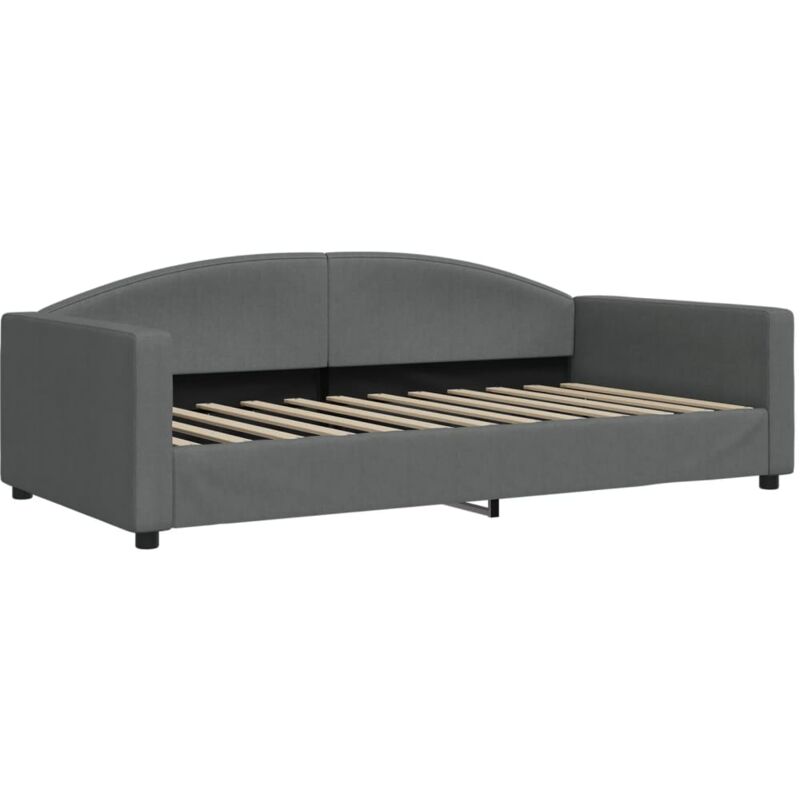 Vidaxl - Lit de repos gris foncé 100x200 cm tissu