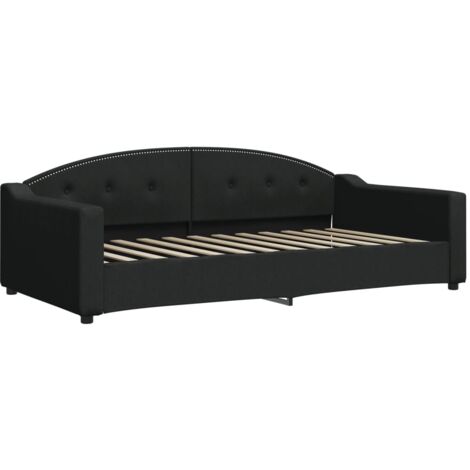 Lit de repos noir 100x200 tissu