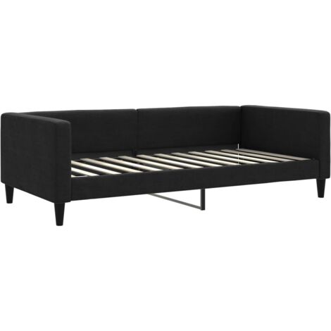 Lit de repos noir 100x200 tissu