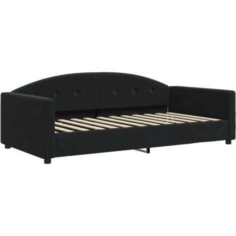 Lit de repos noir 100x200 velours