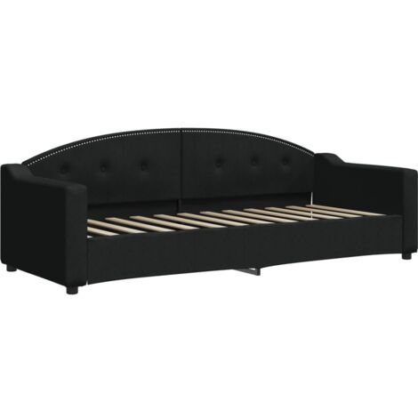 Lit de repos noir 80x200 tissu
