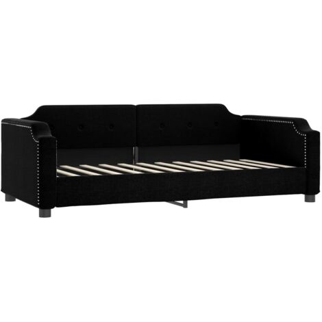 Lit de repos noir 80x200 tissu