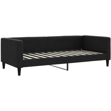 Lit de repos noir 90x200 tissu