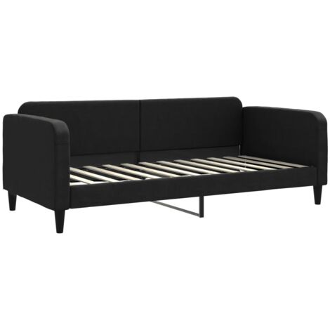 Lit de repos noir 90x200 tissu