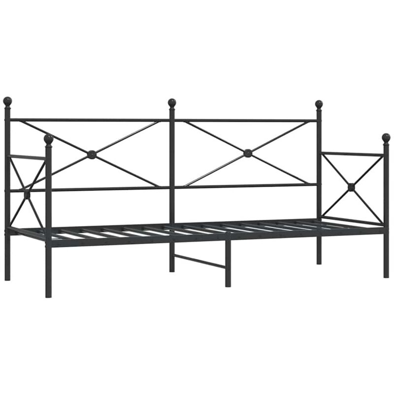 Vidaxl - Lit de jour sans matelas noir 75x190 cm acier