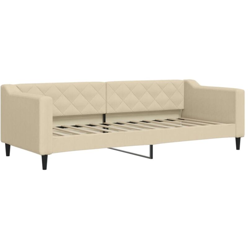 Jinlefu - Lit de repos sans matelas crème 80x200 cm tissu vidaXL