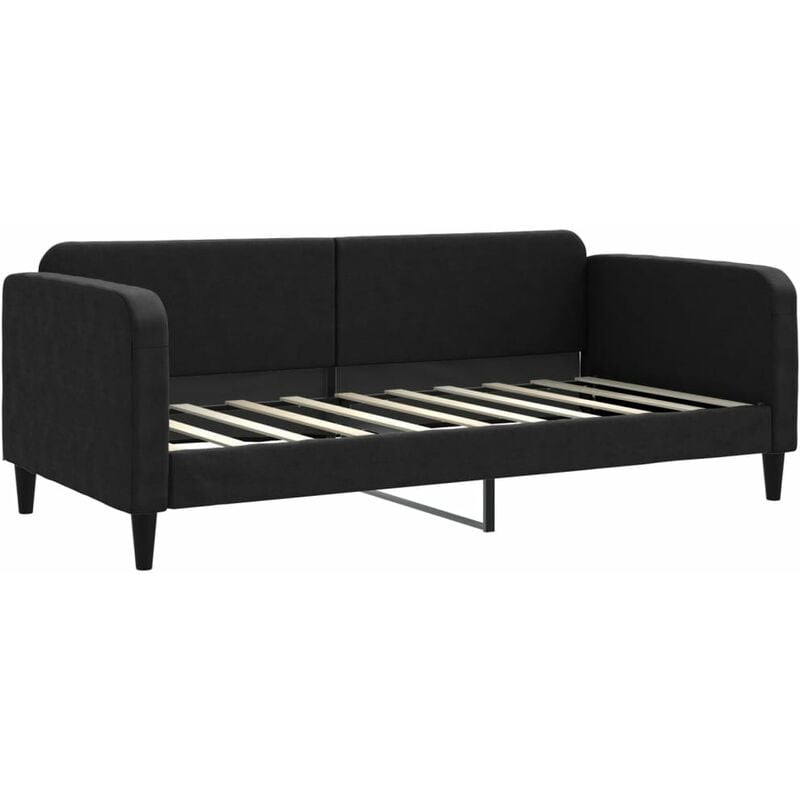 Vidaxl - Lit de repos sans matelas noir 90x190 cm tissu