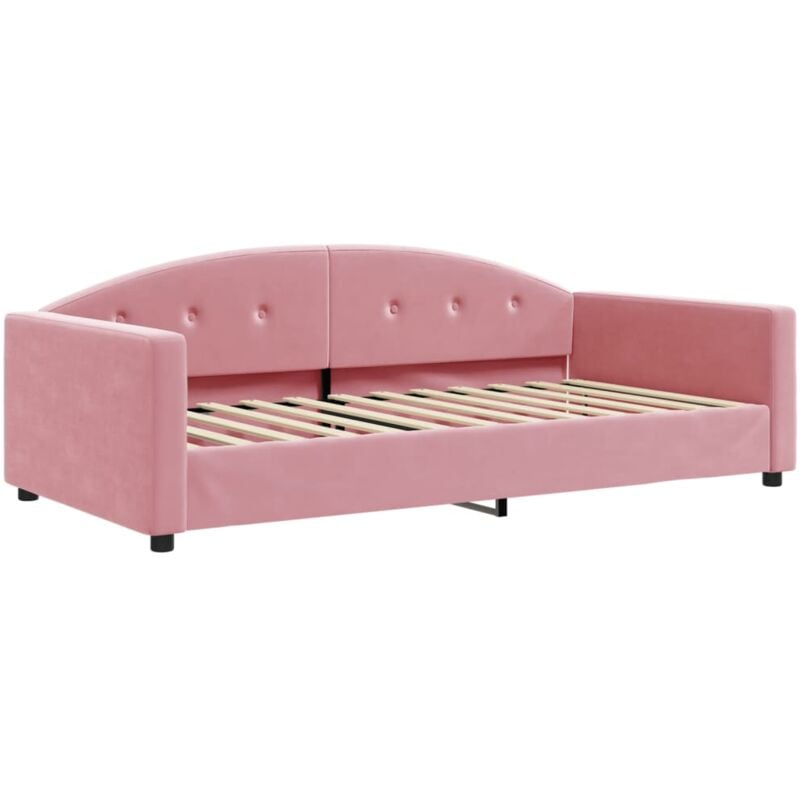 Vidaxl - Lit de repos rose 100x200 cm velours