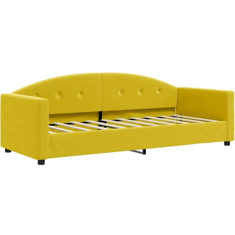 Vidaxl - Lit de repos sans matelas jaune 80x200 cm velours