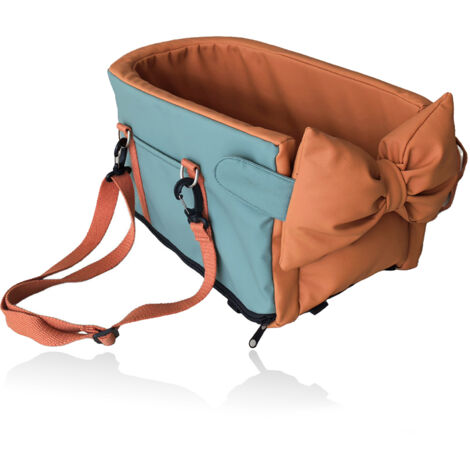 Lit de voiture imperméable en cuir pour animaux de compagnie, sac de transport pour animaux, console centrale, petit siège auto mignon pour animaux de compagnie