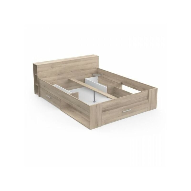 Demeyere - Lit adulte 160 x 200 cm - Chene Kronberg - Oxygene