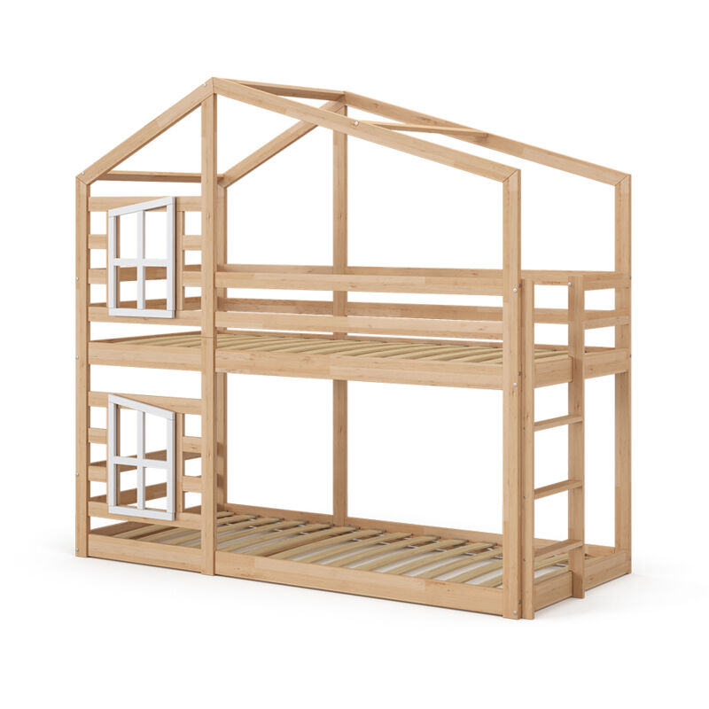 Lit superposé Maja, Marron, 90x200 cm, Vitalispa