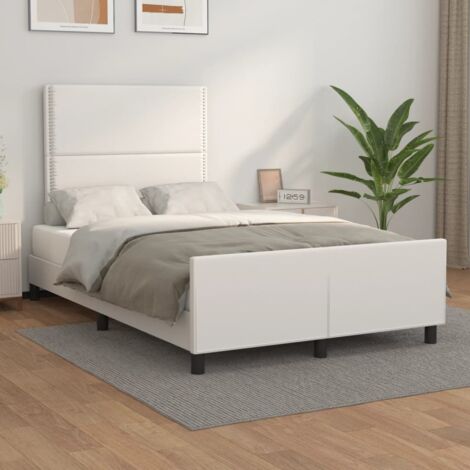 Lit double-120x200 cm Cadre de lit avec tête de lit, Lit adulte Similicuir CDE93572