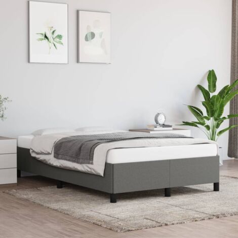 Lit double-120x200 cm, Cadre de Lit, Lit adulte Gris foncé 120x200 cm Tissu DESIGN IN JKF334580