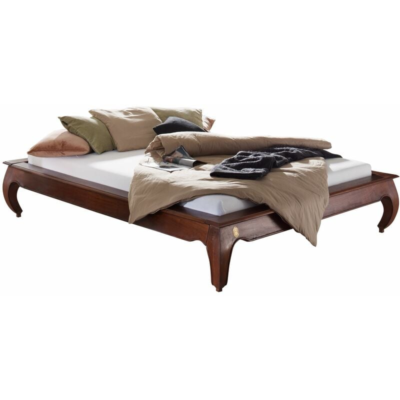 Lit double 140x200 Acacia laqué Nougat opium 262