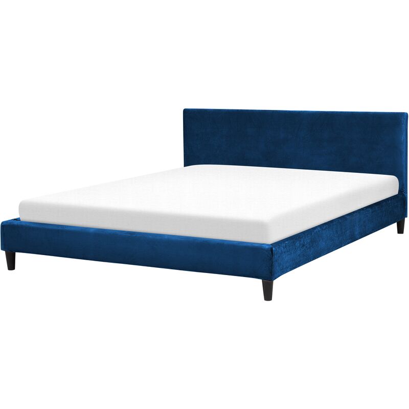 Lit double 180x200 cm bleu foncé FITOU