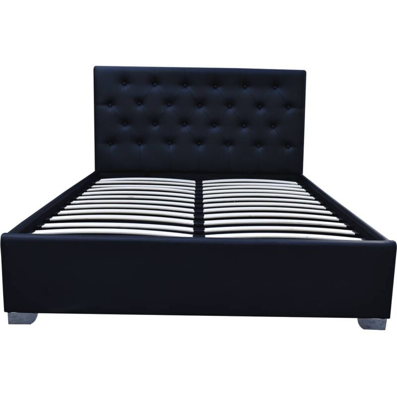 Habitat Et Jardin - Lit double avec coffre 'Tino' - 160 × 200 cm - Noir