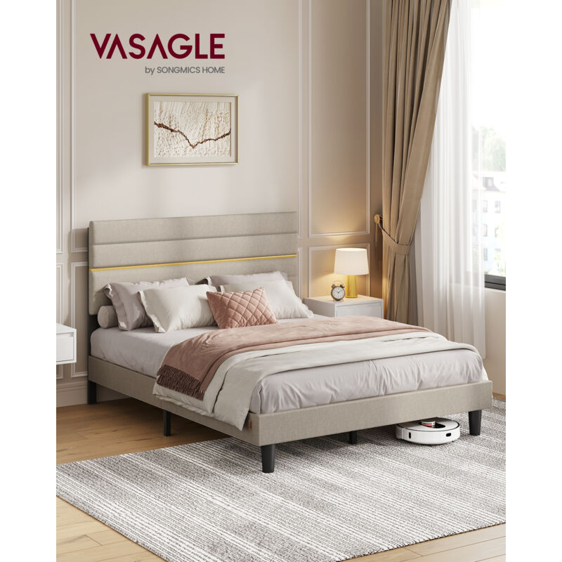 Vasagle - Lit Double, Cadre de Lit