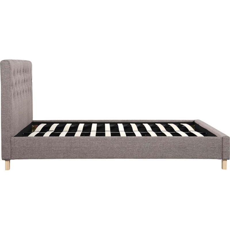 Habitat Et Jardin - Lit double 'Emmy' - 140 x 190 cm - Taupe