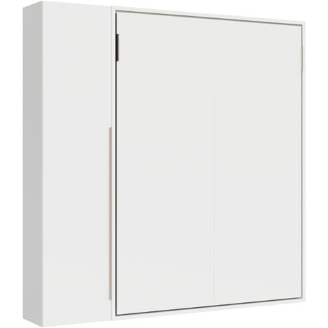 Lit double escamotable vertical Versia 160 avec 1 armoire porte gauche Blanc
