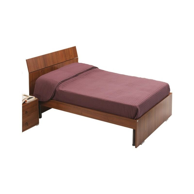 Argonauta - Lit double pour chambre en couleur noyer antique cm 200x171xH 98