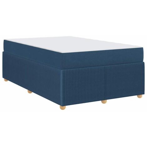 Lit double，Lit adulte，Cadre de lit avec matelas avec matelas Bleu 120 x 190 cm tissu CFW2588286