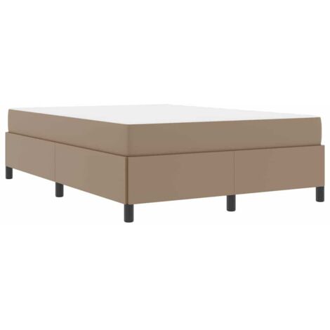Lit double，Lit adulte，Cadre de lit avec matelas Cappuccino 140 x 200 cm Faux cuir CFW8583817