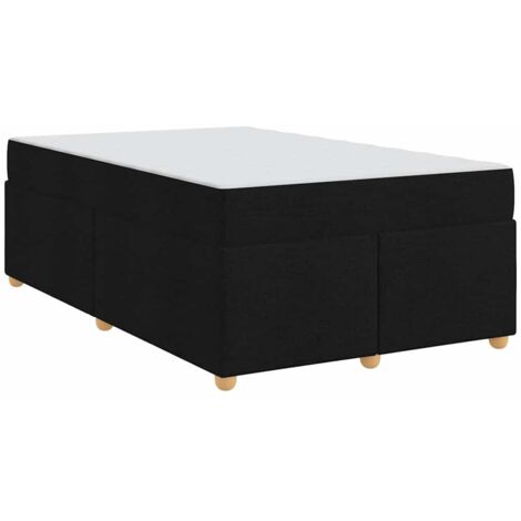 Lit double，Lit adulte，Cadre de lit avec matelas Noir 120 x 190 cm tissu CFW7911708