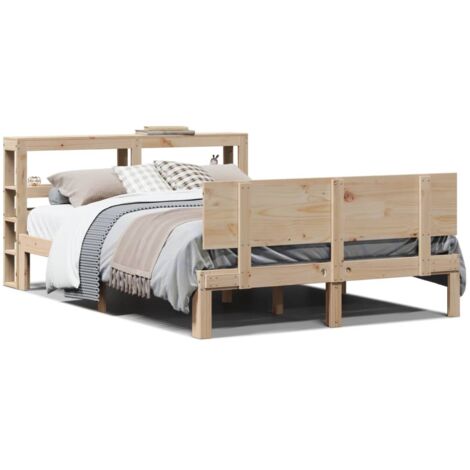 Lit double，Lit adulte，Cadre de lit avec tête de lit sans matelas 120x190 cm CFW8625248