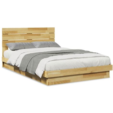 Lit double，Lit adulte，Cadre de lit avec tête de lit sans matelas 120x200 cm CFW5677179