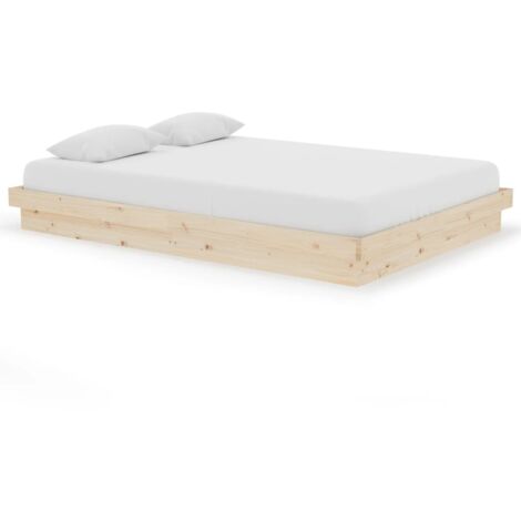 Lit double，Lit adulte，Cadre de lit Bois massif 140x200 cm CFW9915767