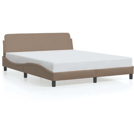 Lit double，Lit adulte，Cadre de lit Dover cappuccino 160x200 cm similicuir CFW3634766