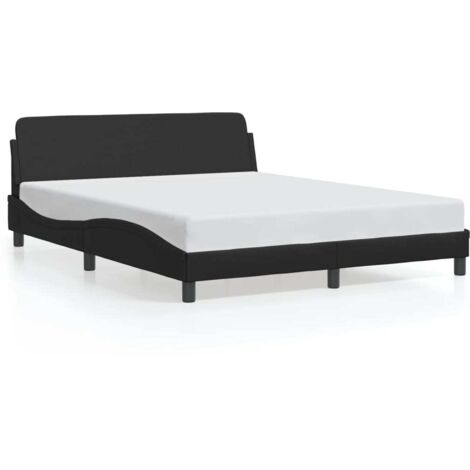 Lit double，Lit adulte，Cadre de lit Dover noir 160x200 cm similicuir CFW9123930
