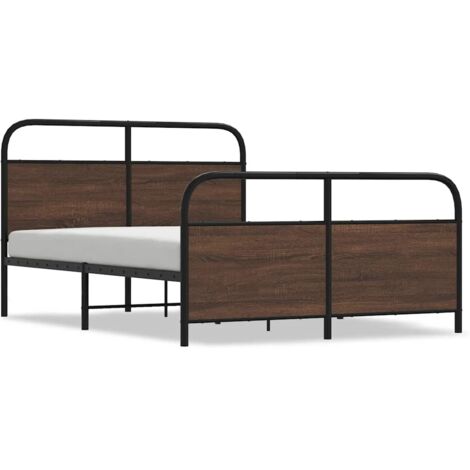 Lit double，Lit adulte，Cadre de lit sans matelas 120x190 cm chêne marron CFW6176056