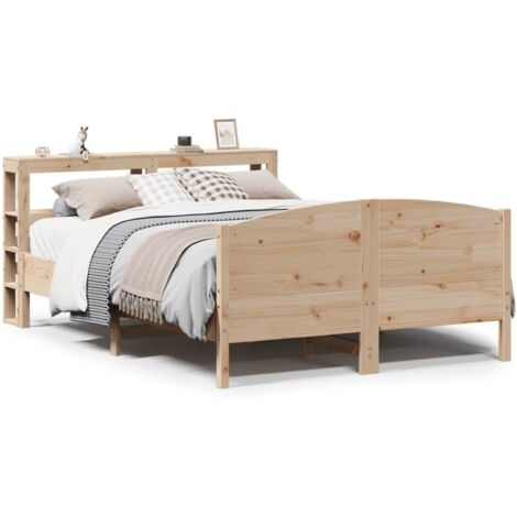Lit double，Lit adulte，Cadre de lit sans matelas 120x200 cm bois de pin massif CFW7321792