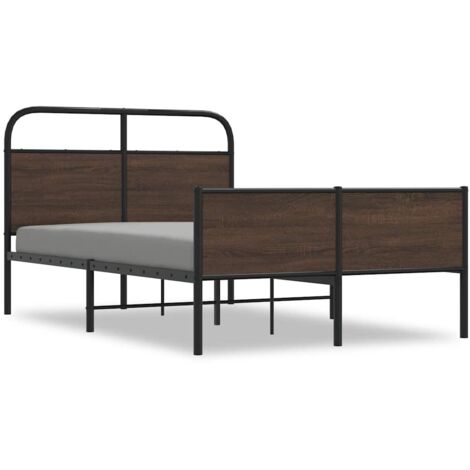 Lit double,Lit adulte,Cadre de lit sans matelas 140x190 cm chêne marron CFW8064670